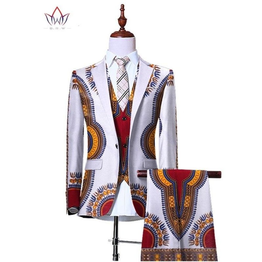 (Jacket+Vest+Pants)Blazers for Men 3 Piece Slim Fit Cowboy Wedding Men Suit Retr